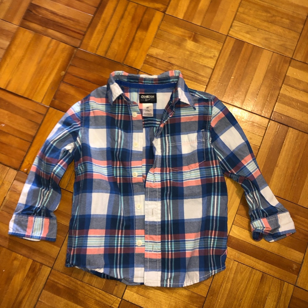 OshKosh B'gosh Blue Plaid Kids Shirt